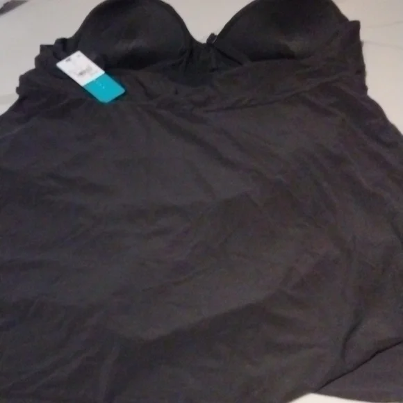 Swim Dress Black Plus Size Sz 18 - Picture 6 of 7